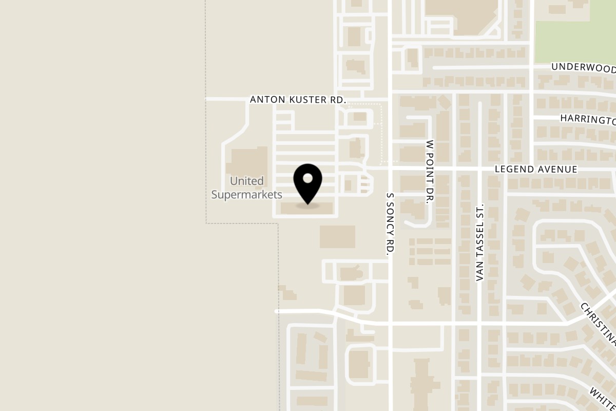 Map showing the location of Sushi Yama / Pho Restaurant on 3562 S Soncy Rd Suite #261 in Amarillo